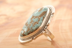 Rare Dry Creek Mine Turquoise Sterling Silver Ring